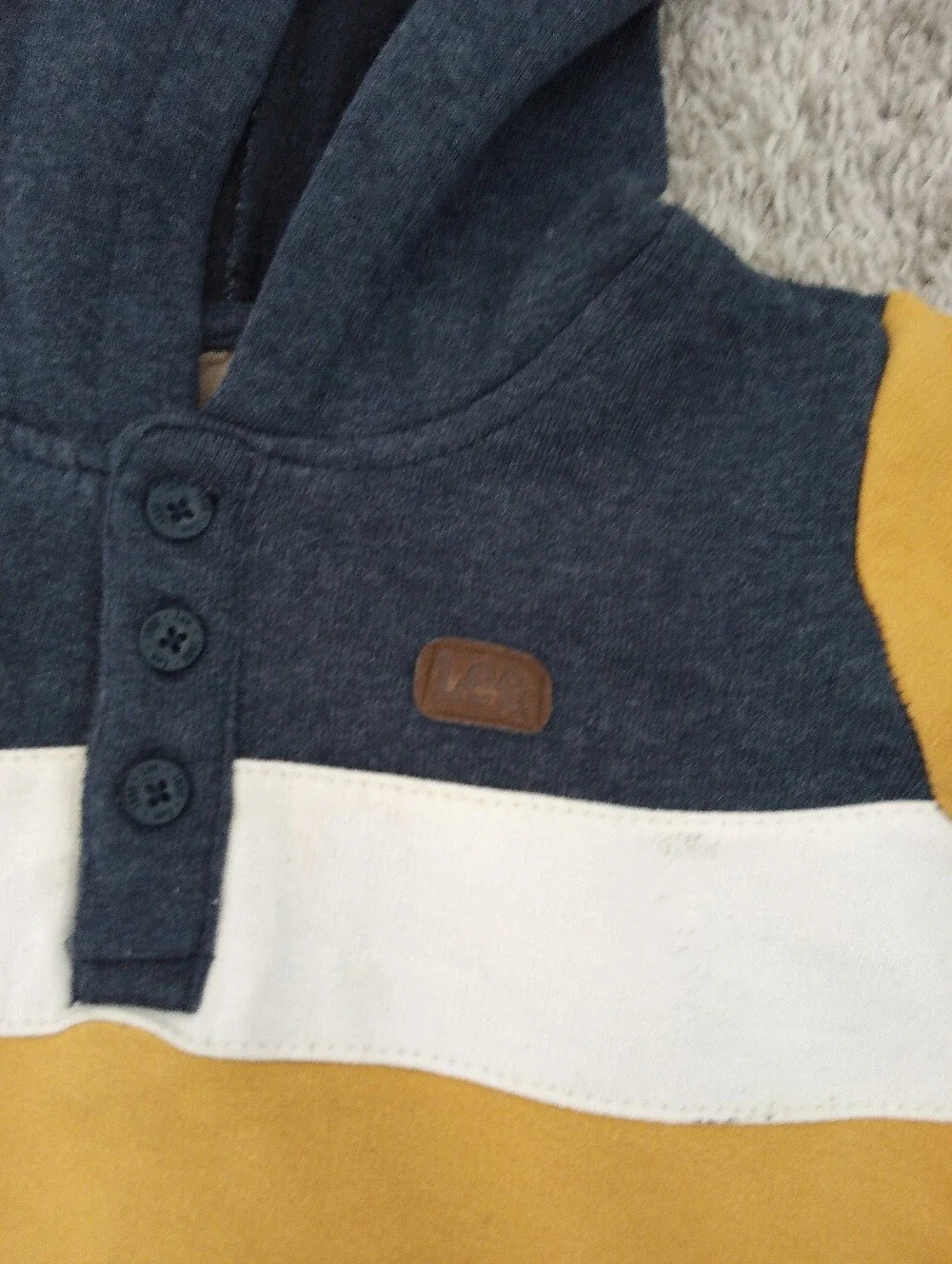 Lee Boys Three-Piece Hoodie, Tee & Joggers - Navy, Mustard & White - Size 2T